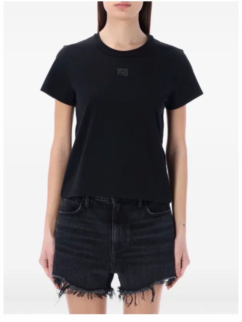 Alexander Wang Black Short Sleeve Crewneck Tee